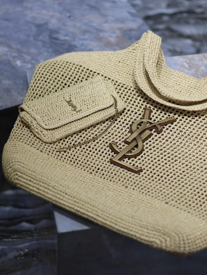Borsa shopping SAINT LAURENT ICARE in tessuto