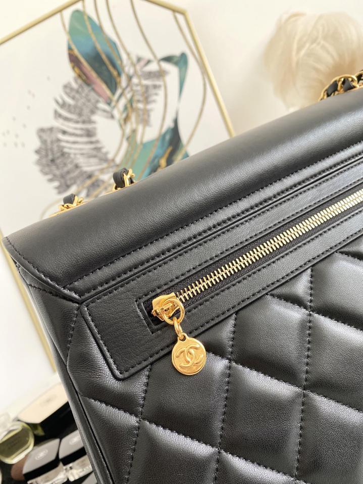 CHANEL nuova borsa a spalla singola con doppia catena