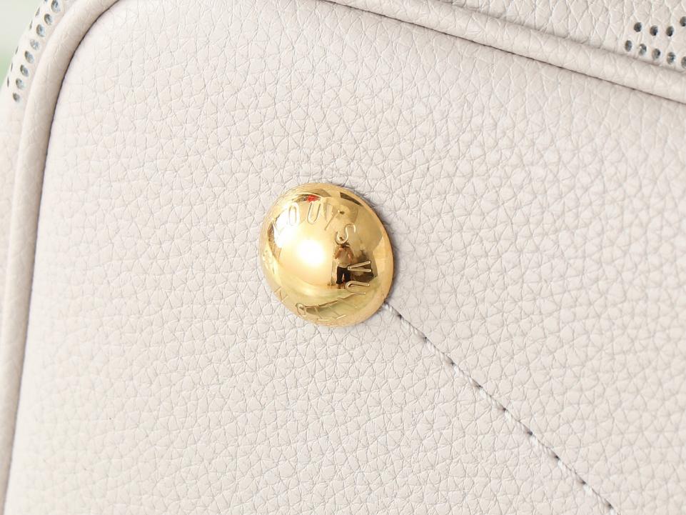 Louis Vuitton top borsa shopping media in pelle bianca piena Borsa tote media Blossom (FCC4)