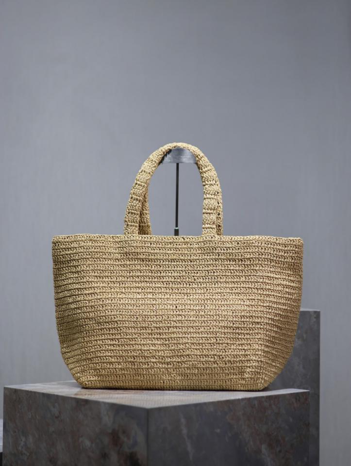 Borsa tote intrecciata, semplice e alla moda, borsa tote per la spesa, design con lettere intrecciate a mano