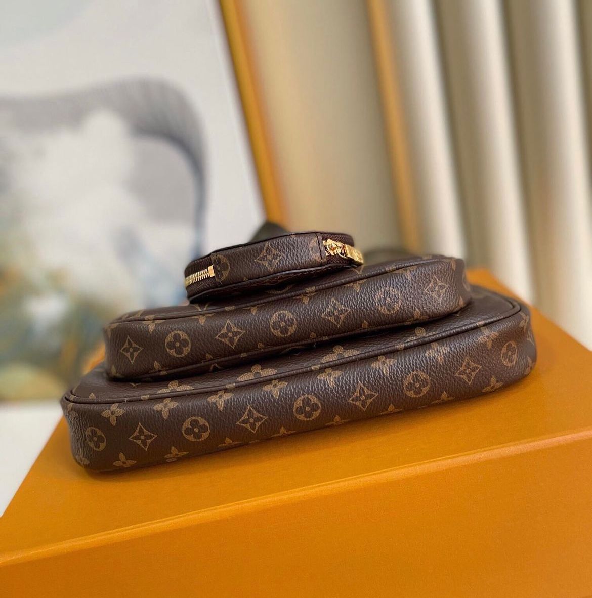 Louis Vuitton Multi Pochette Accessoires in Tela Monogram Verde Kaki