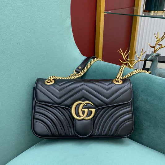 BORSA A SPALLA GG MARMONT MEDIA METELASSE' BLACK