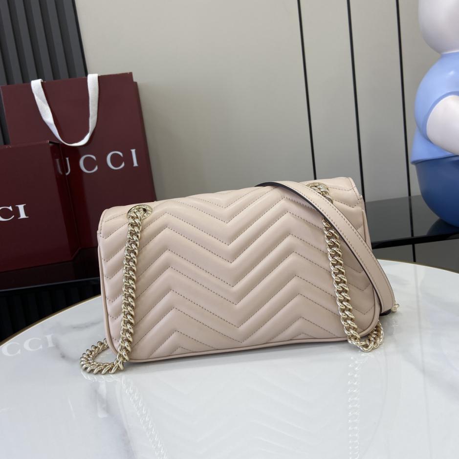 Con set completo di confezione originale in scatola verde] Mini borsa trapuntata serie Gucci GG Marmont
