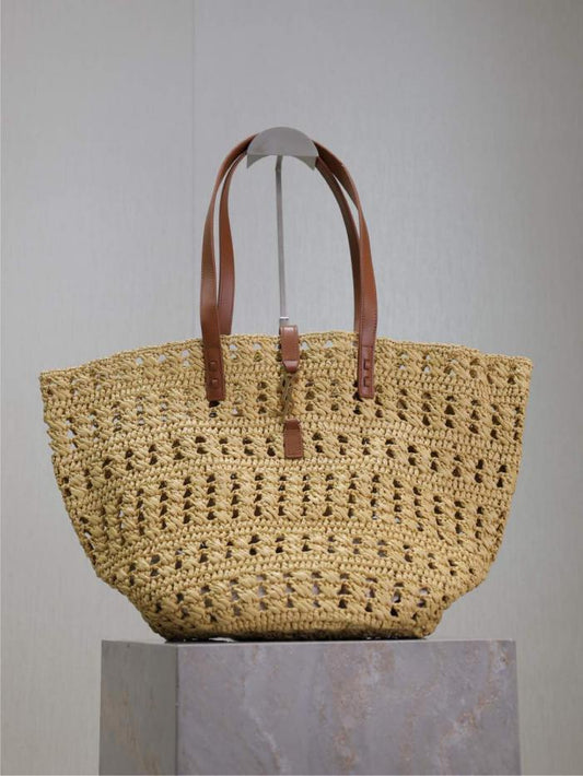 Borsa tote in paglia cava SAINT LAURENT